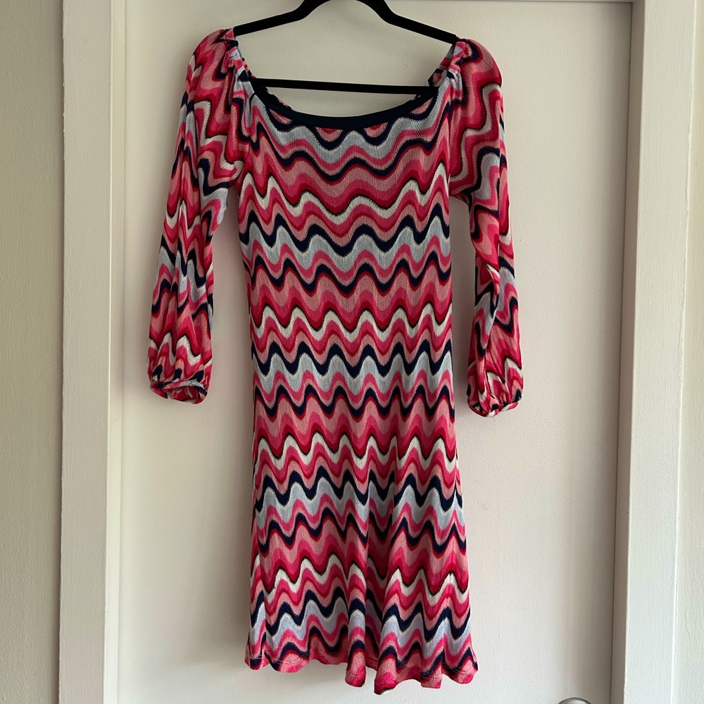 Trina Turk colorful knit long sleeve dress